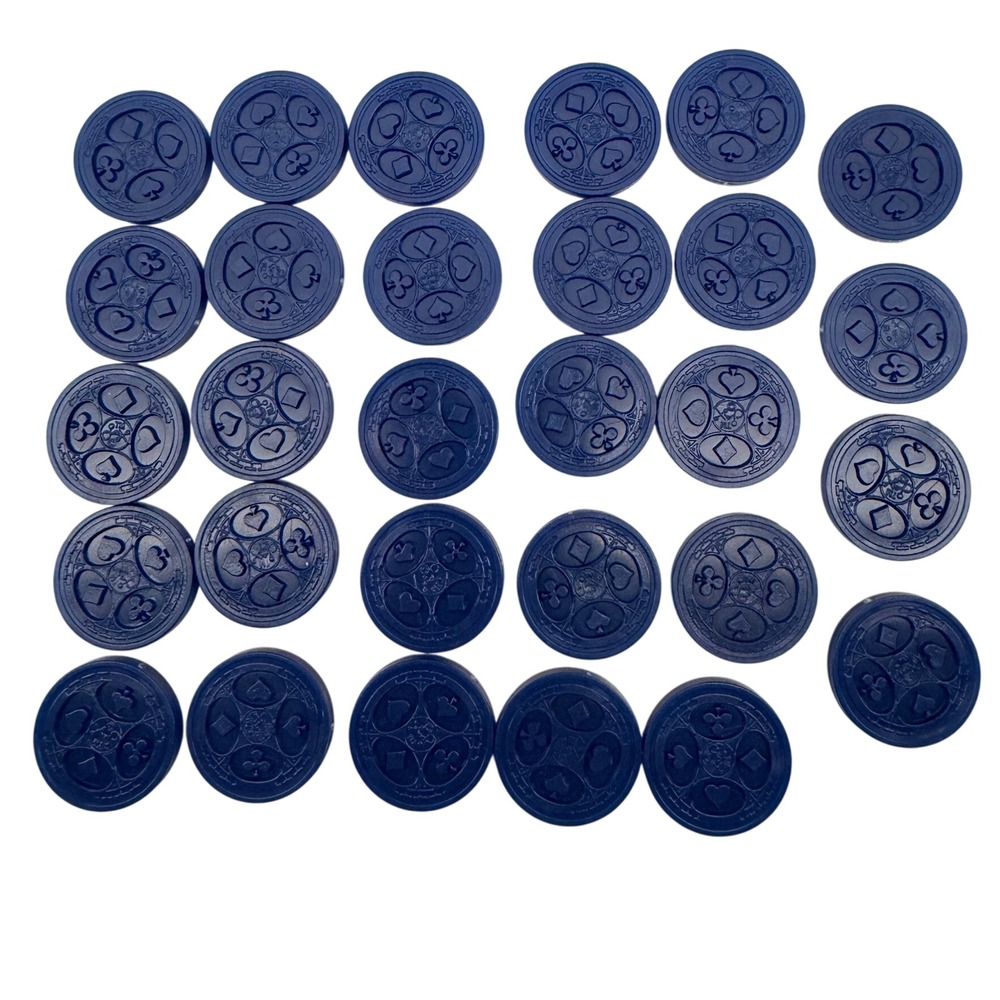 Sequence Board Game Replacement Chips Blue Lot of 29 Plastic Game Tokens Jax